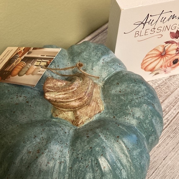 NEW Fall Pumpkin and Autumn Blessings Tabletop WOODEN Sign - Picture 6 of 11